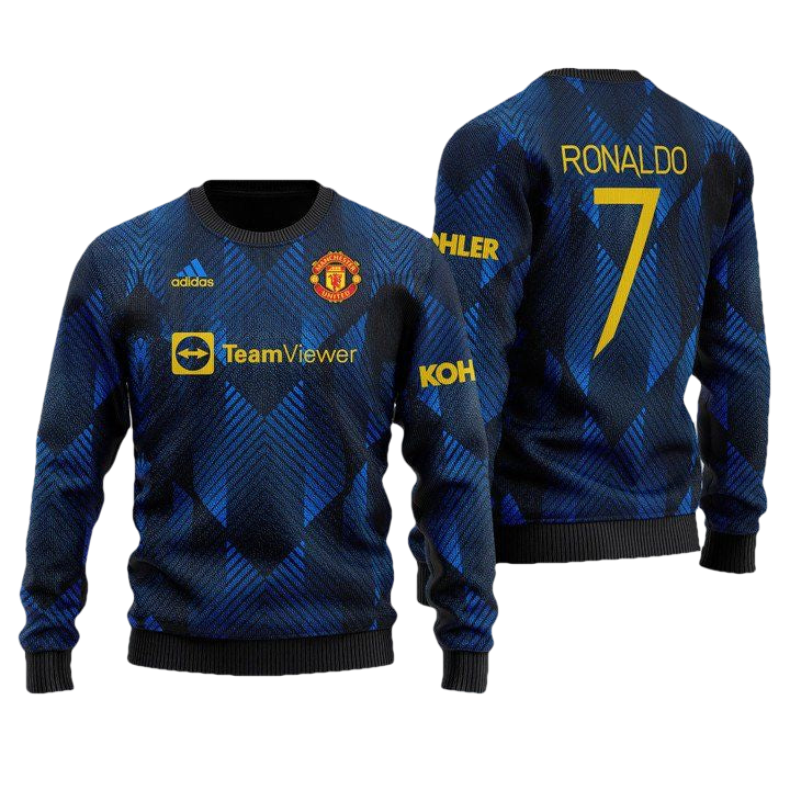Cristiano Ronaldo 7 Manchester United Adidas Teamviewer Christmas Sweater ? Usalast