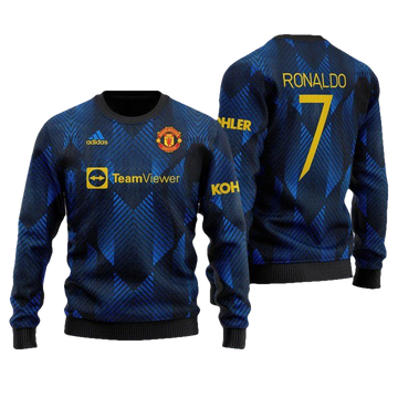 Cristiano Ronaldo 7 Manchester United Adidas Teamviewer Christmas Sweater ? Usalast