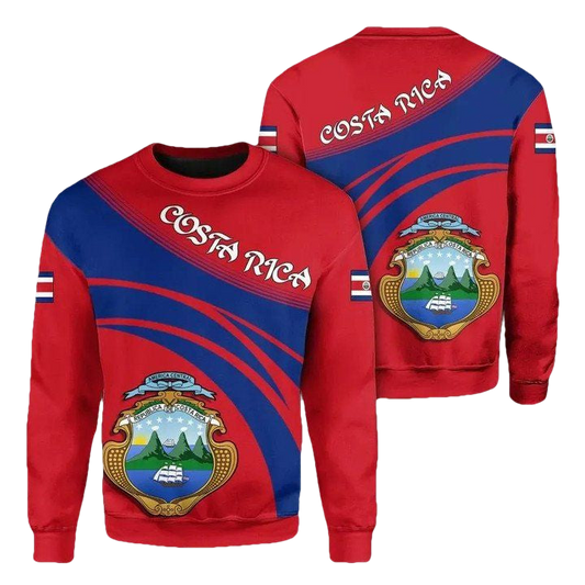 Costa Rica Coat Of Arms Sweater Cricket Style J5W ? Usalast