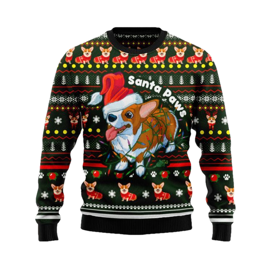 Corgi Santa Paws Ugly Christmas Sweater 2022 ? Usalast