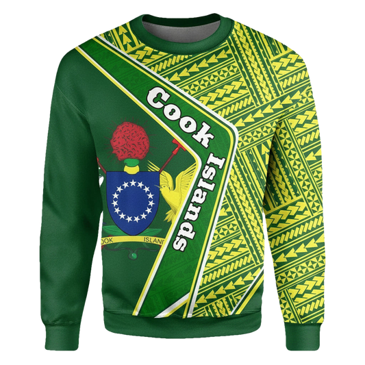 Cook Islands Sweater ? Polynesian Coat Of Arms A224 ? Usalast
