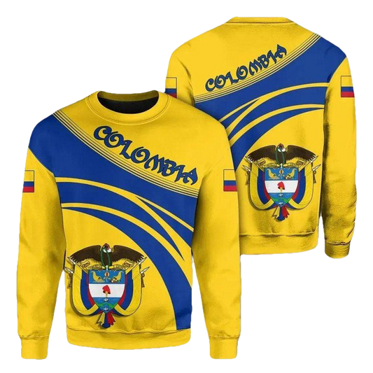 Colombia Coat Of Arms Sweater Cricket Style J5W ? Usalast