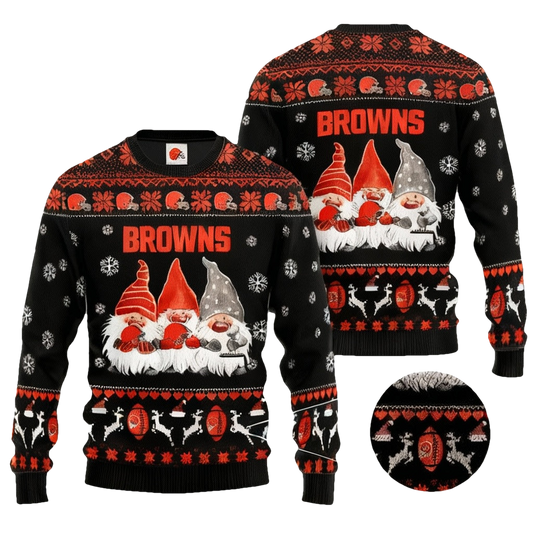 Cleveland Browns Gnome De Noel Christmas Ugly Sweater ? Usalast