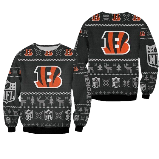 Cincinnati Bengals Nfl Ugly Sweater Christmas 3D Sweater ? Usalast