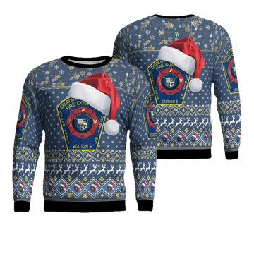 Church Hill Volunteer Fire Company Queen Annes County Maryland Christmas AOP Sweater ? GK41 ? Usalast
