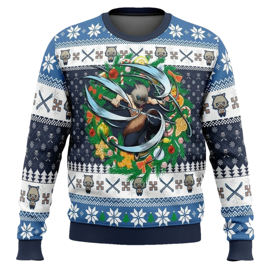 Christmas Hashibira Inosuke Demon Slayer Ugly Christmas Sweater ? Usalast