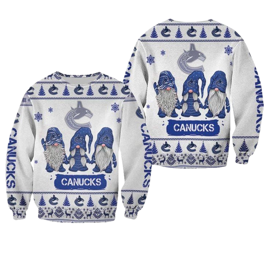 Christmas Gnomes Vancouver Canucks Ugly Sweater Christmas 3D Sweater ? Usalast