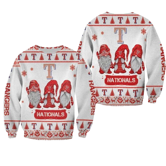 Christmas Gnomes Texas Rangers Ugly Sweater Christmas 3D Sweater ? Usalast