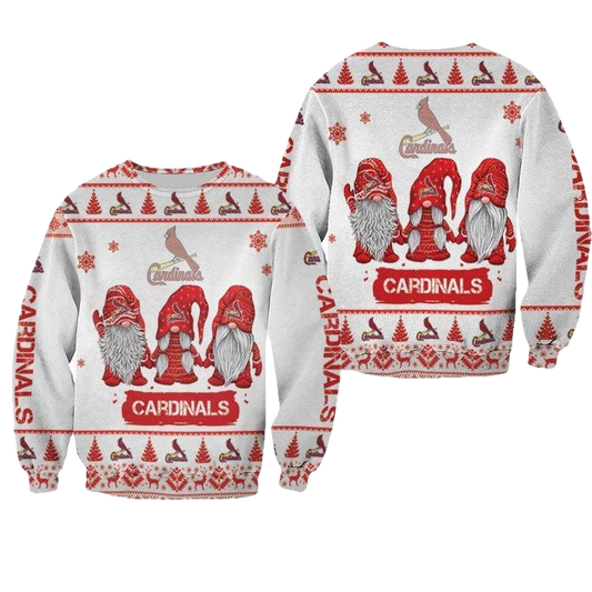 Christmas Gnomes St Louis Cardinals Ugly Sweater Christmas 3D Sweater ? Usalast