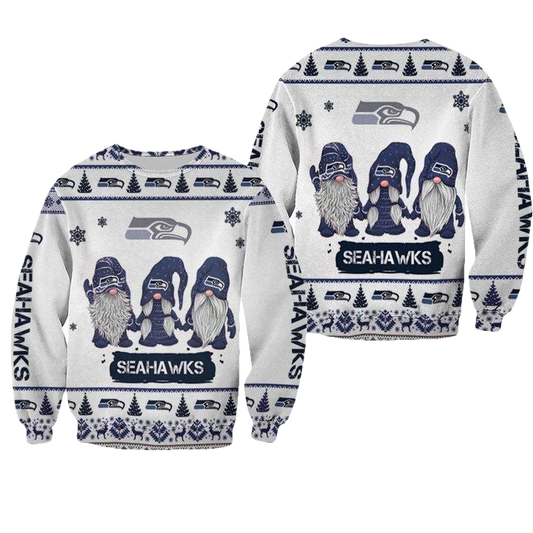 Christmas Gnomes Seattle Seahawks Ugly Sweater Christmas 3D Sweater ? Usalast