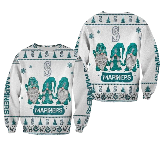 Christmas Gnomes Seattle Mariners Ugly Sweater Christmas 3D Sweater ? Usalast