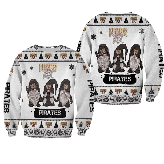 Christmas Gnomes Pittsburgh Pirates Ugly Sweater Christmas 3D Sweater ? Usalast