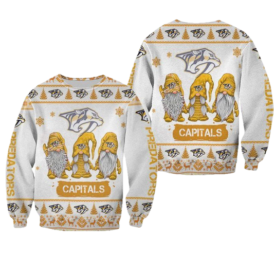 Christmas Gnomes Nashville Predators Ugly Sweater Christmas 3D Sweater ? Usalast