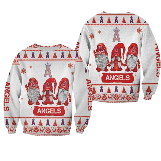 Christmas Gnomes Los Angeles Angels Ugly Sweater Christmas 3D Sweater ? Usalast
