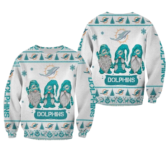 Christmas Gnomes Dolphins Ugly Sweater Christmas 3D Sweater ? Usalast
