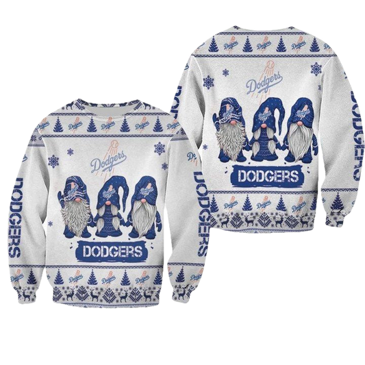 Christmas Gnomes Dodgers Ugly Sweater Christmas 3D Sweater ? Usalast