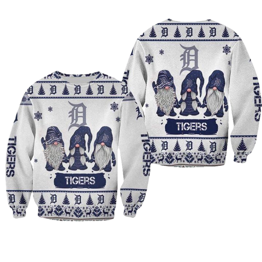 Christmas Gnomes Detroit Tigers Ugly Sweater Christmas 3D Sweater ? Usalast