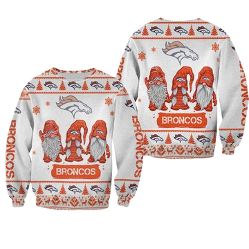Christmas Gnomes Denver Broncos Ugly Sweater Christmas 3D Sweater ? Usalast