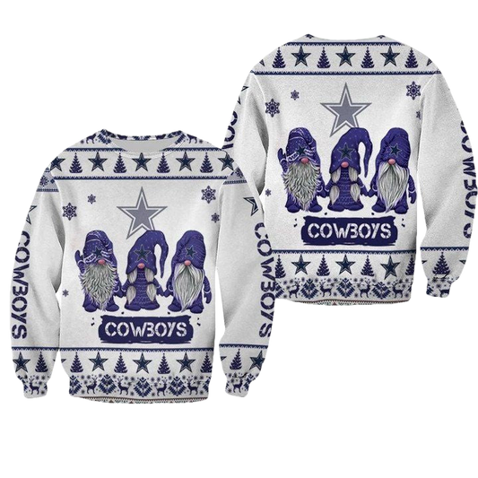 Christmas Gnomes Dallas Cowboys Ugly Sweater Christmas 3D Sweater ? Usalast
