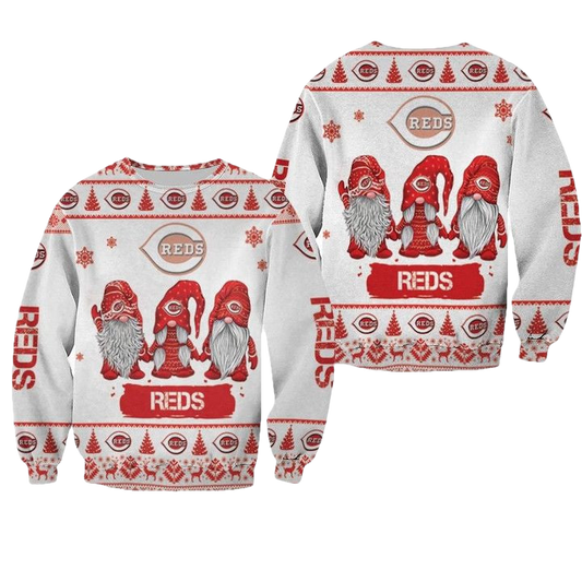 Christmas Gnomes Cincinnati Reds Ugly Sweater Christmas 3D Sweater ? Usalast