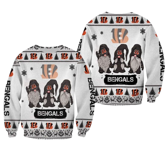 Christmas Gnomes Cincinnati Bengals Ugly Sweater Christmas 3D Sweater ? Usalast