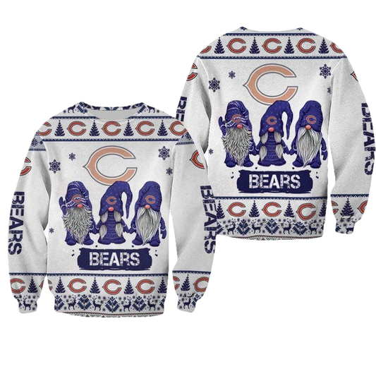 Christmas Gnomes Chicago Bears Ugly Sweater Christmas 3D Sweater ? Usalast
