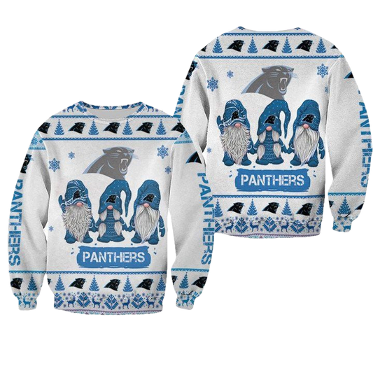 Christmas Gnomes Carolina Panthers Ugly Sweater Christmas 3D Sweater ? Usalast