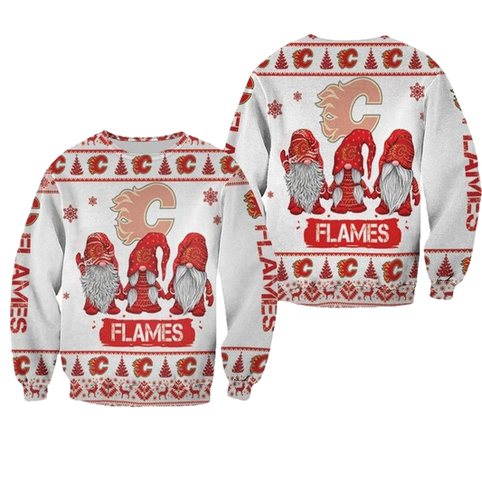 Christmas Gnomes Calgary Flames Ugly Sweater Christmas 3D Sweater ? Usalast