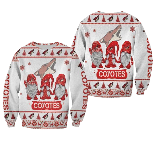 Christmas Gnomes Arizona Coyotes Ugly Sweater Christmas 3D Sweater ? Usalast