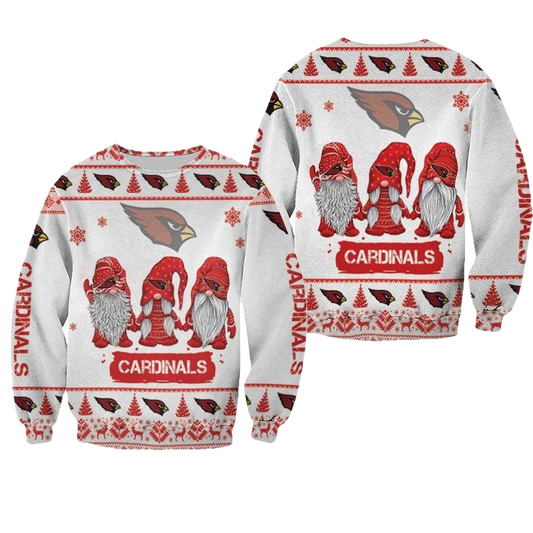 Christmas Gnomes Arizona Cardinals Ugly Sweater Christmas 3D Sweater ? Usalast