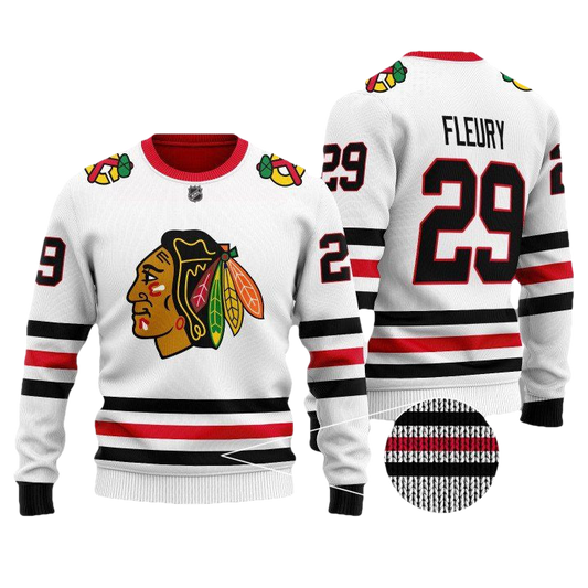 Chicago Blackhawks Nhl Marc-Andre Fleury 29 White Sweater ? Usalast