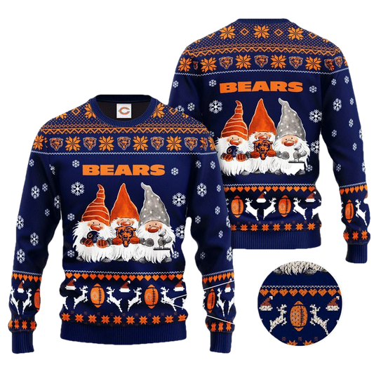 Chicago Bears Gnome De Noel Christmas Ugly Sweater ? Usalast