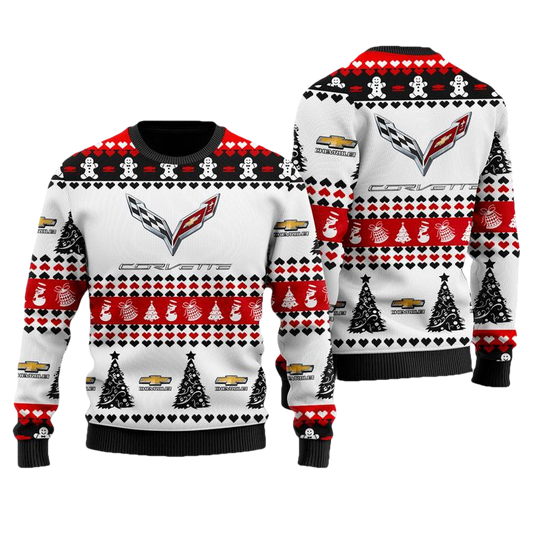 Chevrolet Corvette Merry Christmas White Ugly Sweater ? Usalast