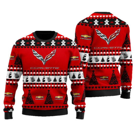 Chevrolet Corvette Merry Christmas Red Ugly Sweater ? Usalast