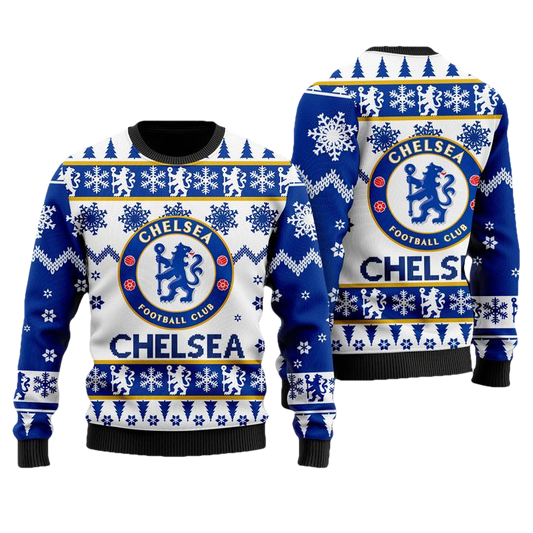 Chelsea Football Club Blue Faux Wool Sweater ? Usalast