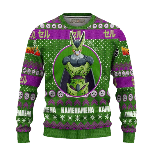 Cell Ugly Christmas Sweater And 3D Hoodie Dragon Ball Z Xmas Gift ? Usalast