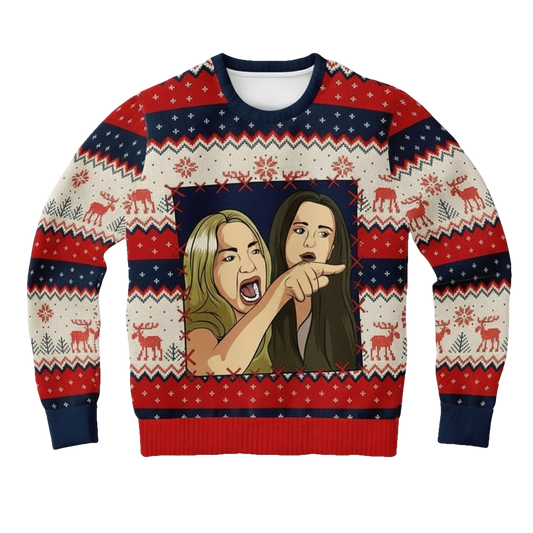 Cat Meme Funny Cat Yell Xmas Cat Mom 3d Ugly Christmas Sweater ? Usalast