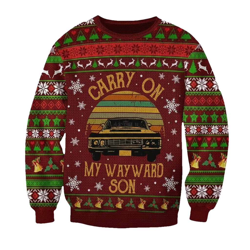 Carry On My Wayward Son Supernatural Retro Ugly Christmas 3D Printed Sweater 3D 3D Graphic Printed Tshirt Hoodie Up To 5Xl 3D Hoodie Sweater Tshirt ? Usalast