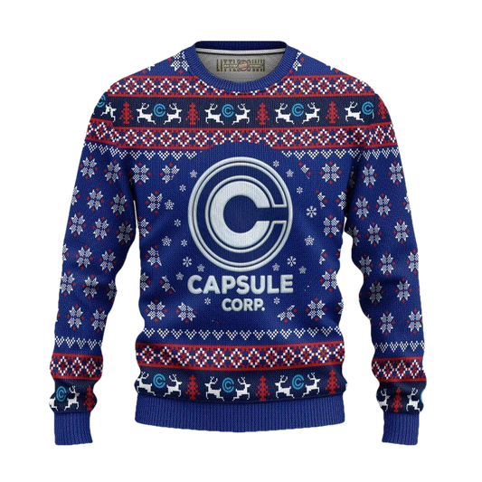 Capsule Corp Ugly Christmas Sweater And 3D Hoodie Dragon Ball Xmas Gift ? Usalast