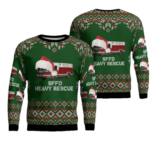 California San Francisco Fire Department Heavy Rescue 1 AOP Sweater ? Usalast