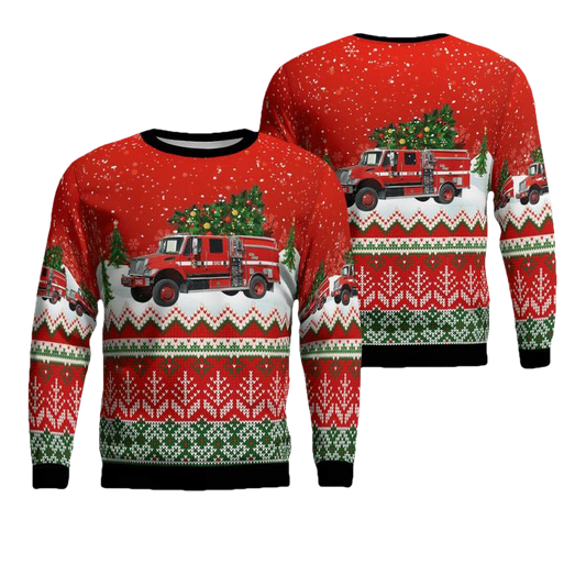 California Department of Forestry and Fire Protection Type 3 Wildland Contract Christmas Sweater 3D ? SF21 ? Usalast