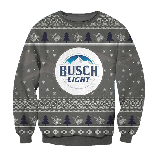 Busch Light Grey Ugly Christmas Sweater 2022 ? Usalast