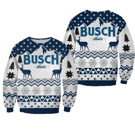 Busch Latte Deer Christmas 3D Sweater ? Usalast