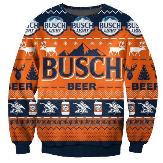 Busch Beer Orange Ugly Christmas Sweater 2022 ? Usalast