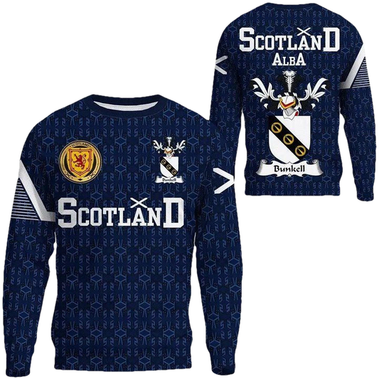 Bunkell Or Bunell Family Crest Sweater Scottish Home ? 1991 Style A7 ? Usalast