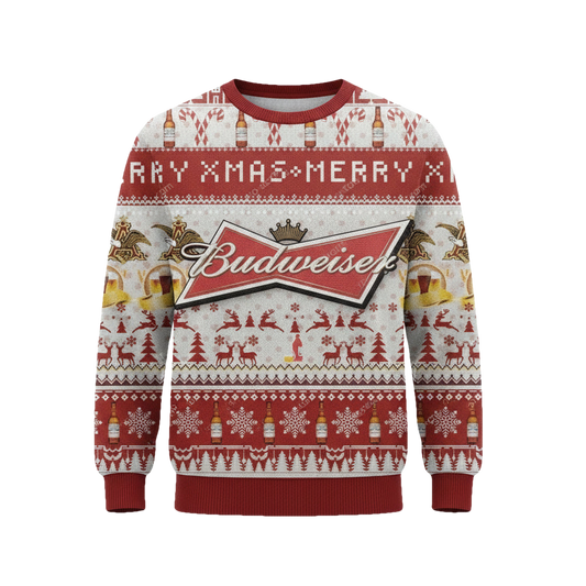 Budweiser Merry Xmas Ugly Christmas Sweater 2022 ? Usalast