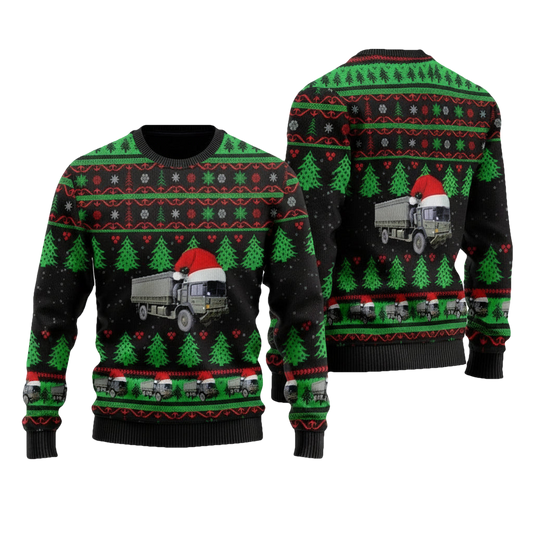 British Army MAN SV Support Vehicle Christmas Ugly Sweater ? Usalast