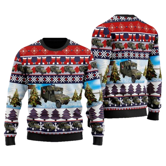 British Army Land Rover Battle Field Ambulance BFA 3D Sweater ? Usalast