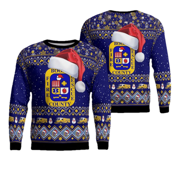 Boone County Fire Protection District AOP Christmas Sweater ? Usalast