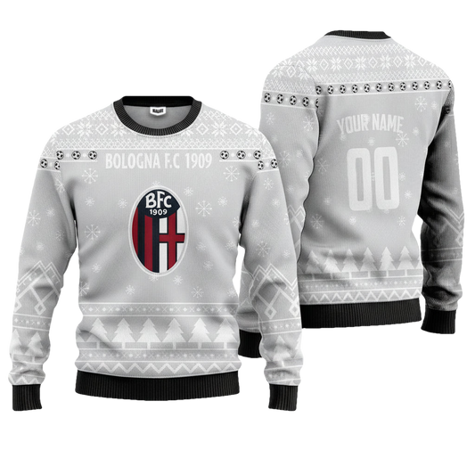 Bologna F.C 1909 Personalized Ugly Christmas Sweater Sliver Version ? Usalast